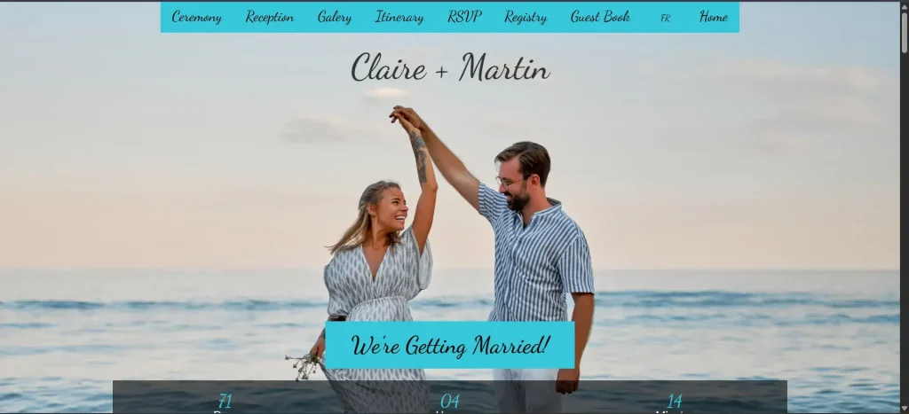 wedding website model 1