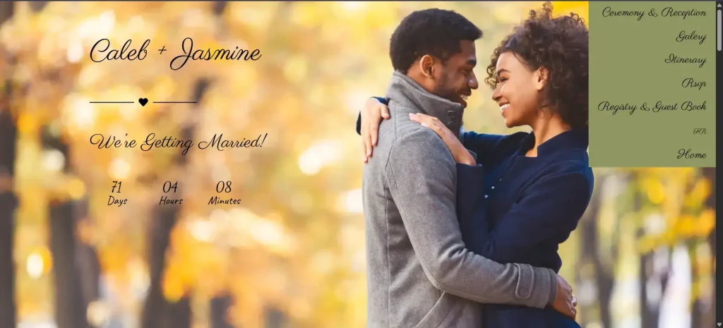 wedding website model 2