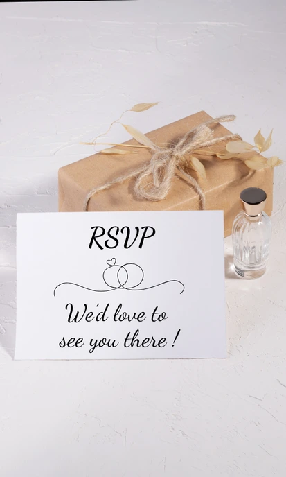 present with rsvp card